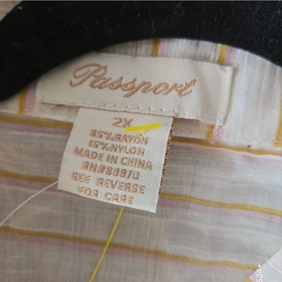 Passport Beige Striped Casual Shirt - Picture 7 of 9